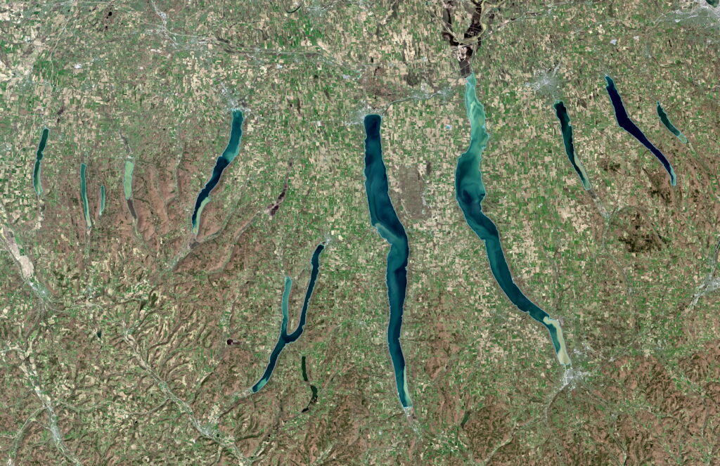 Satellite View of the Finger Lakes